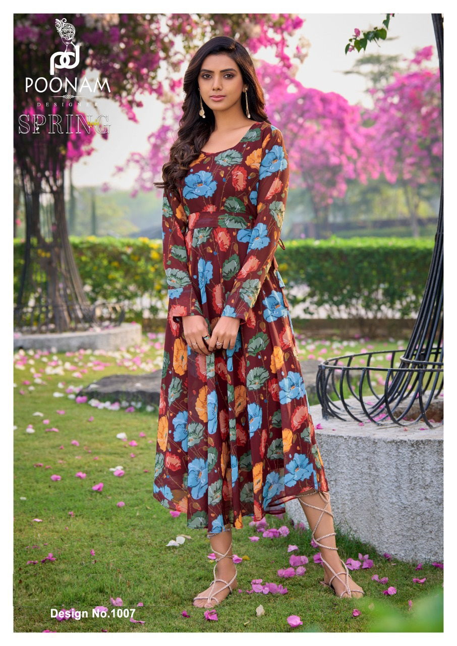 Spring Valley By Poonam Designer Party Wear Kurtis Catalog